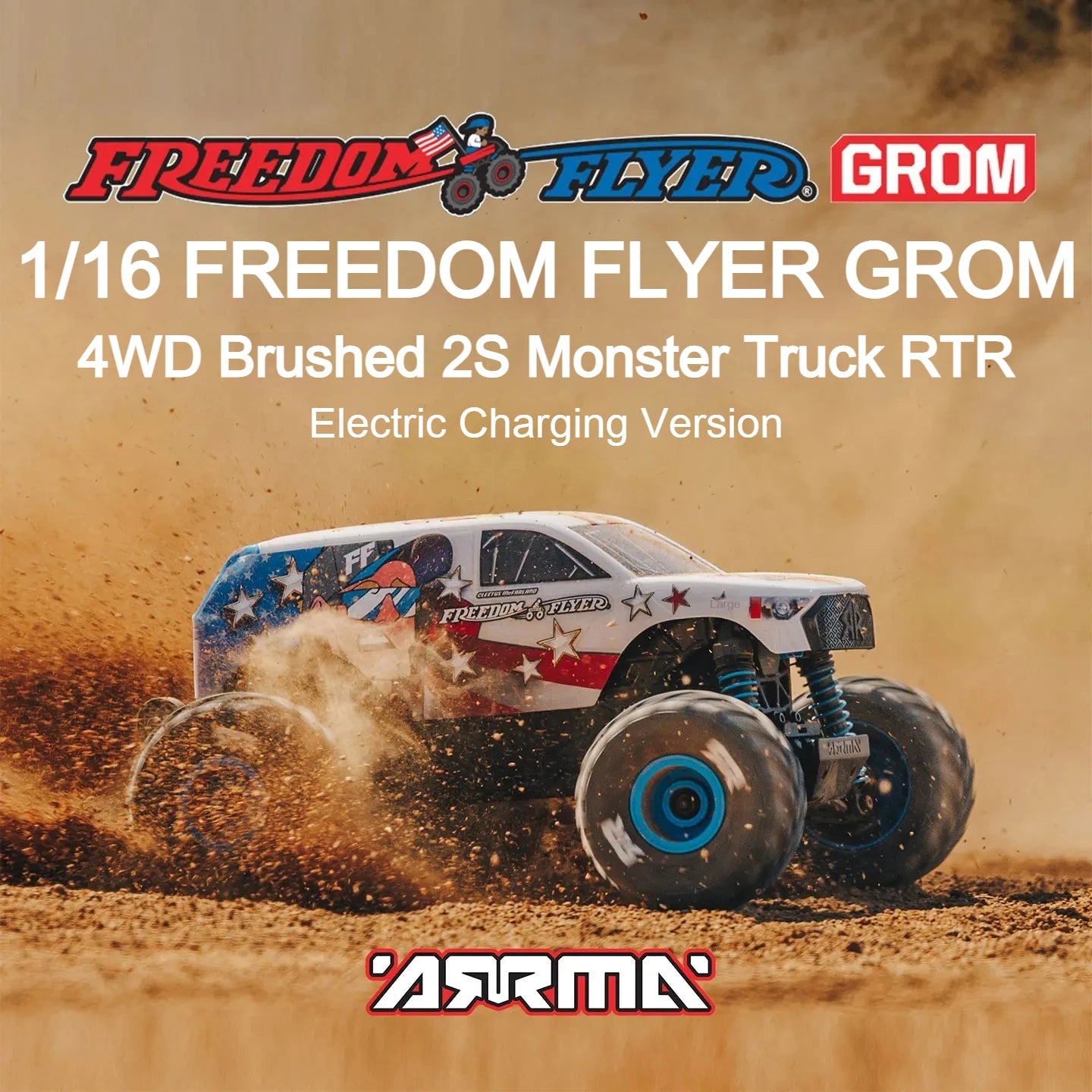 ARRMA 1/16 Freedom Flyer Grom 4WD Brushed Monster Truck RTR