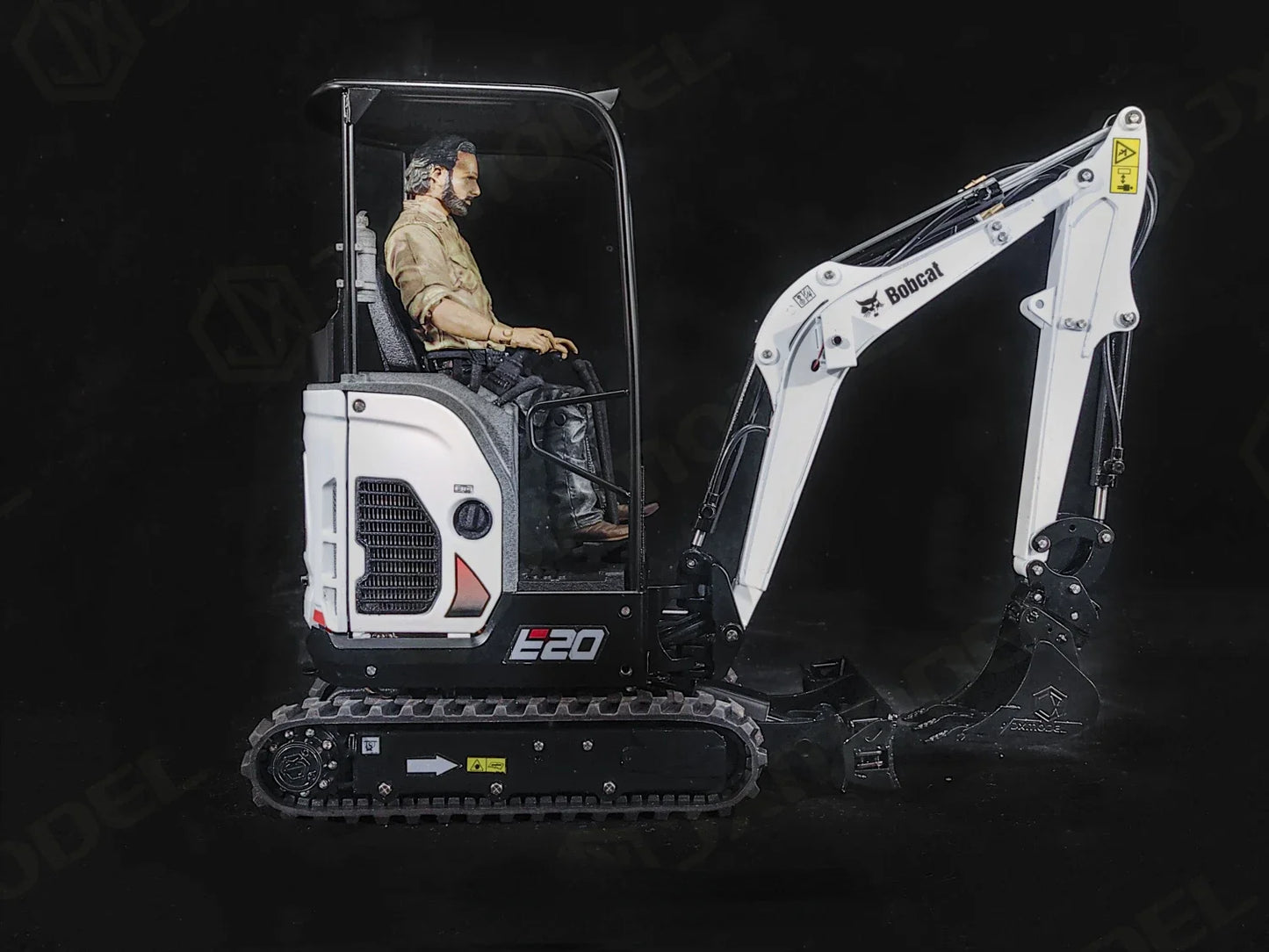 JX E20 RC Hydraulic Excavator 1/14 Remote Control Metal Mini Excavator RTR with Sound System Boy Remote Control Car Model Toy