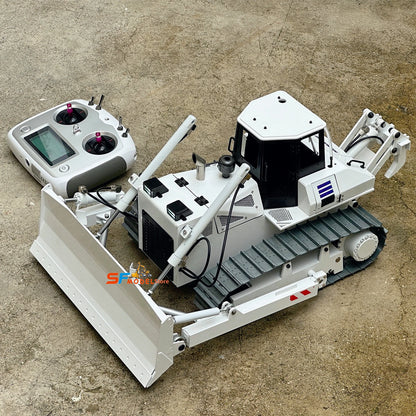1/14 Hydraulic RC Bulldozer Metal Model RTR Version Brushless Hydraulic Oil Pump Construction Machinery RC Truck Model Toy