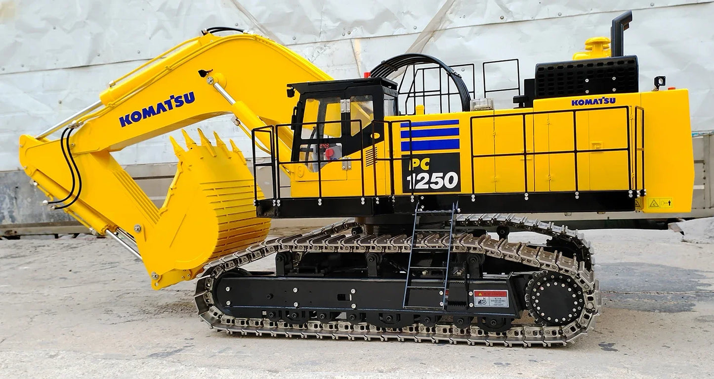 PC1250 RC Excavator 1/8 Hydraulic RC Excavator Metal Heavy Engineering Excavator Model Adult Remote Control Car Toy