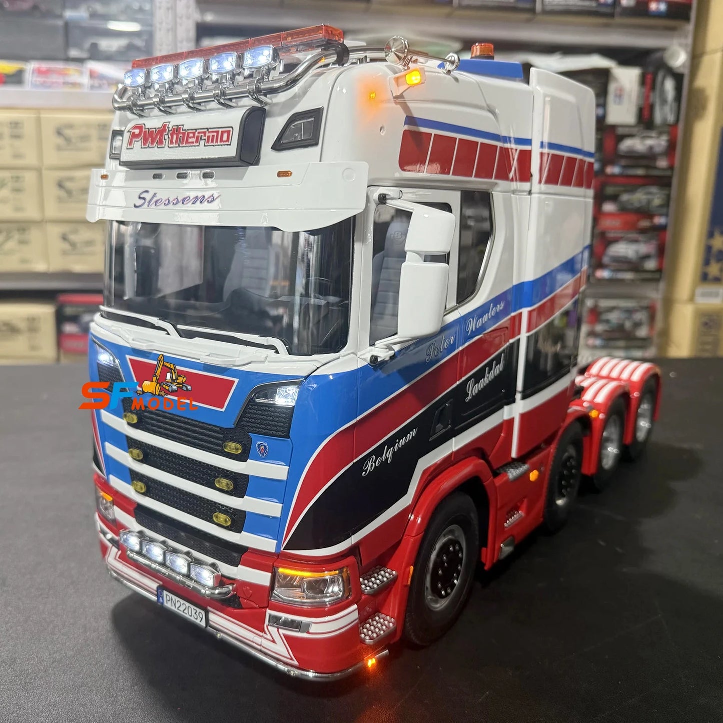 Tamiya 770S RC Truck 1/14 8x4 Remote Control Tractor Metal Model PL18EV Remote Control Boy Remote Control Car Model Toy