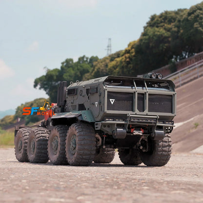 ST10X RC Truck 1/10 8x8 RC-Auto Metallmodell mit Licht- und Soundsystem Ferngesteuerter Militär-LKW Geländewagen Modell Spielzeug 