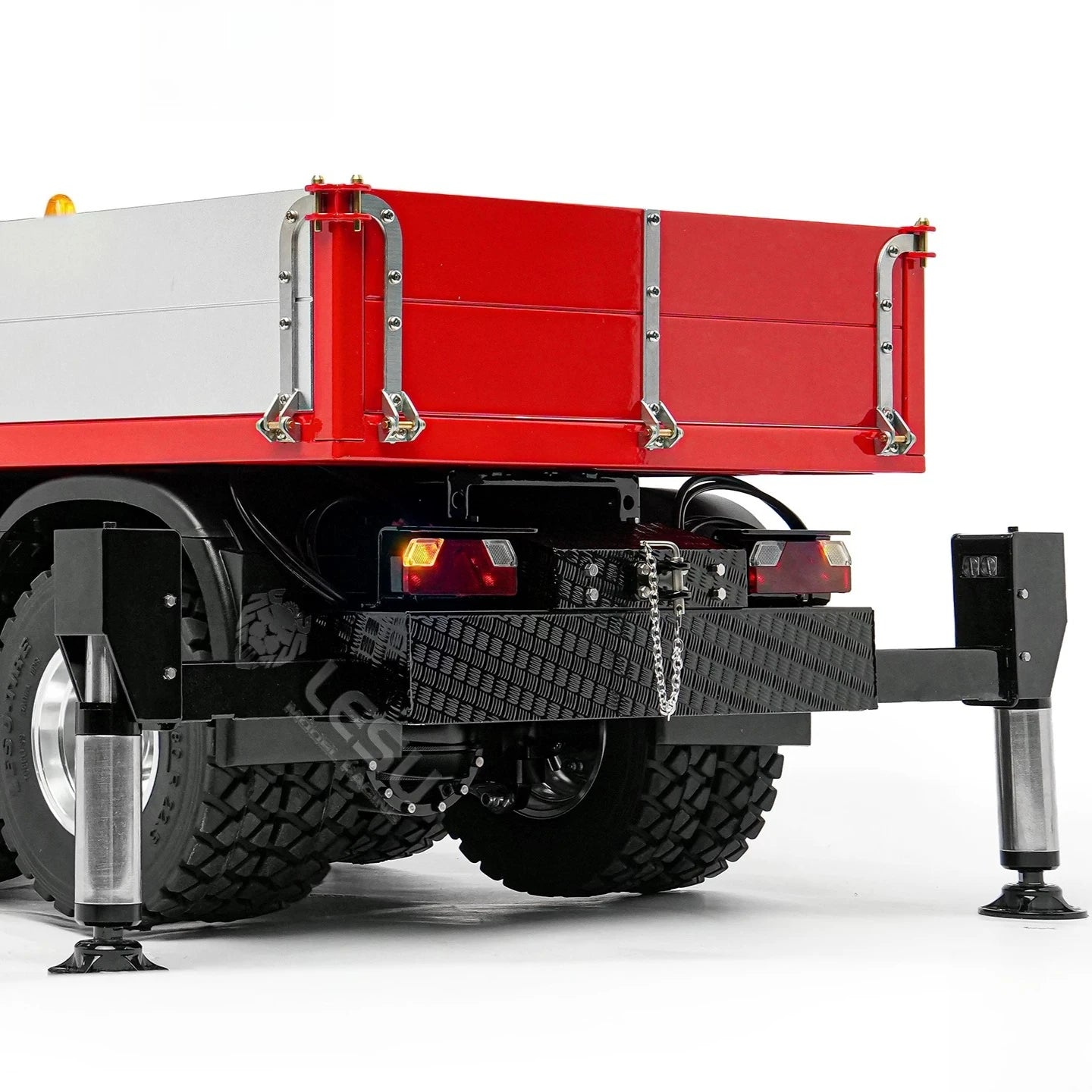 LESU 3363 Truck-Mounted Crane Truck 1/14 8x8 RC Hydraulic Crane Dump Truck Metal Model Toy LS-Z0080 Remote Control Car