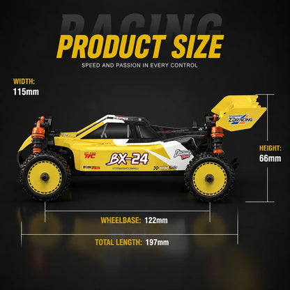ZD Racing BX-24 1/24 Brushless 4WD RC Buggy RTR - High Speed Off-Road Racing Car