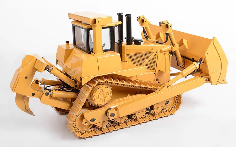 Free Shipping Bulldozer 1/14 JDM 98 DXR2 D9T Remote Control Hydraulic Bulldozer Upgraded Sound and Lighting System Metal Bulldozer Model Remote Control Car Adult Toy