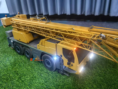 D1050 RC Crane 1/14 3-axis Remote Control Hydraulic Crane Engineering Heavy Machinery Metal Model All Terrain Crane Model Toy