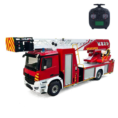 1/14 4x4 RC Lift Ladder Fire Truck with Metal Chassis & 2-Speed Transmission (Sound & Light System)