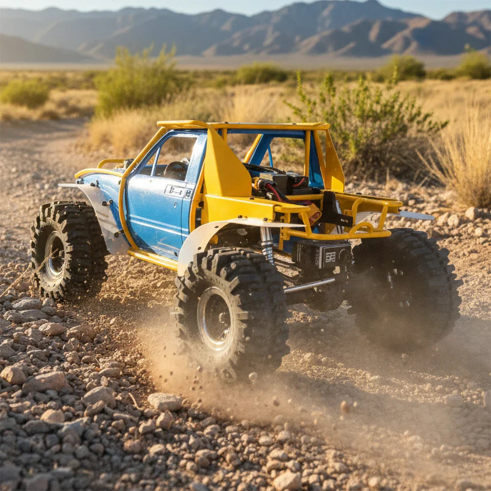 D1RC RCRFC 1/10 Rainforest Chariot Brushless RC Crawler - Metal Tube Chassis Roll Cage Car
