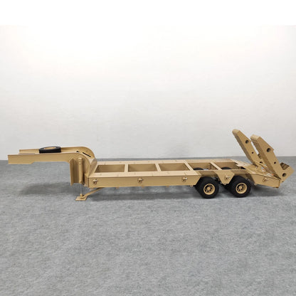 RC Trailer Metal Model Electric Tailgate with Light Suitable for HG P802 Remote Control Tractor 1/12 1/14 Tamiya RC Trailer