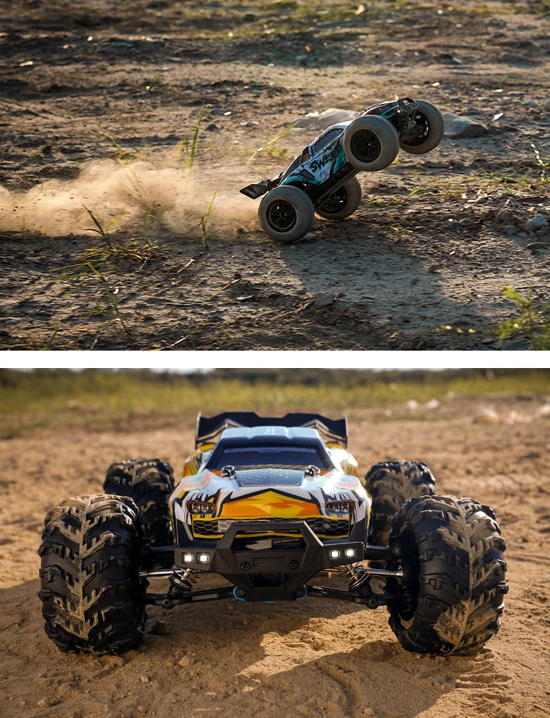 1/16 70KM/H or 50KM/H 4WD RC Car with LED Remote Control Cars High Speed Drift Monster Truck for Kids Vs Wltoys 144001 Toys