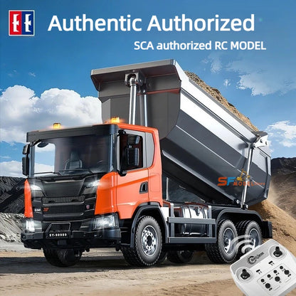 Scania G540 Remote Control Dump Truck 1/20 Double E E593 Electric RC Truck Simulation Model with Lighting and Sound System Toy Car