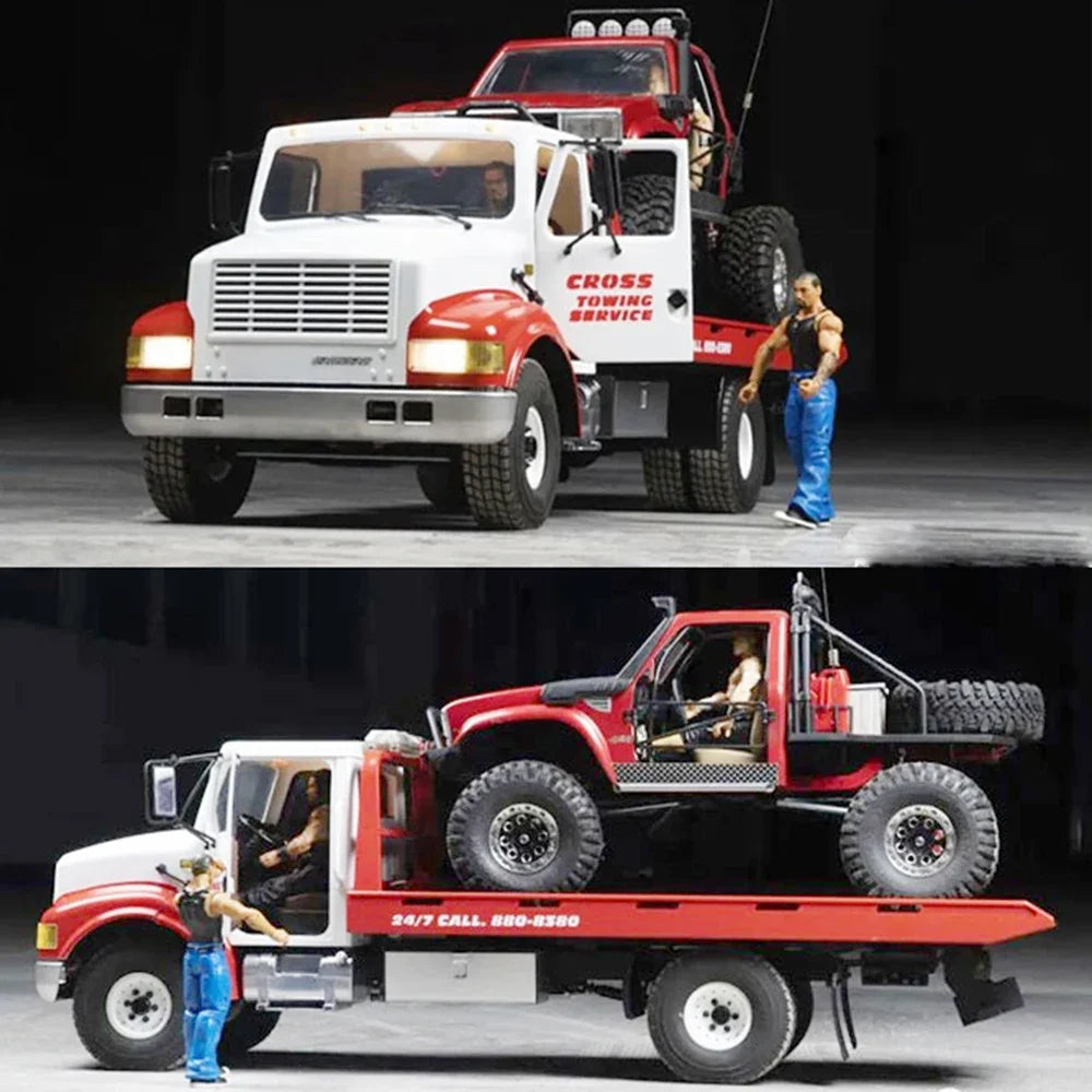 CROSSRC WT4 RC Car 1/10 Electric Rescue Car KIT Version Dual Speed Differential Lock Simulation RC Road Wrecker Model Boy Toy
