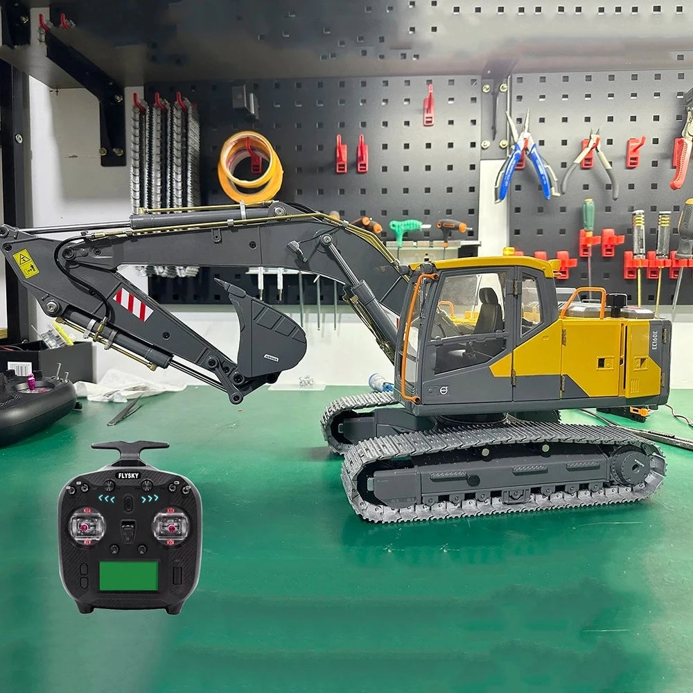 Double E EC160 RC Hydraulic Excavator 1/14 E010 Electric Modified Upgrade Hydraulic Excavator Metal Model Boy RC Car Toy