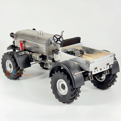 Metal RC Tractor Climbing Car Model RTR Version with 2-speed Gearbox Motor Winch CNC Metal Remote Control Car Model Toy 2026 New