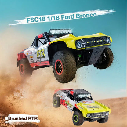 FMS FCS18 1/18 4WD RC Rock Racer - Ford Bronco U4 High-Speed Off-Road Truck RTR