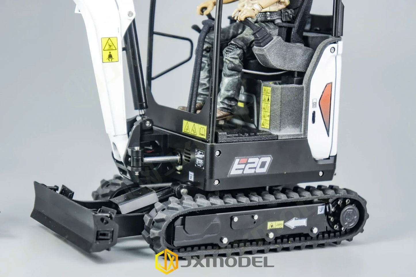 JX E20 RC Hydraulic Excavator 1/14 Remote Control Metal Mini Excavator RTR with Sound System Boy Remote Control Car Model Toy