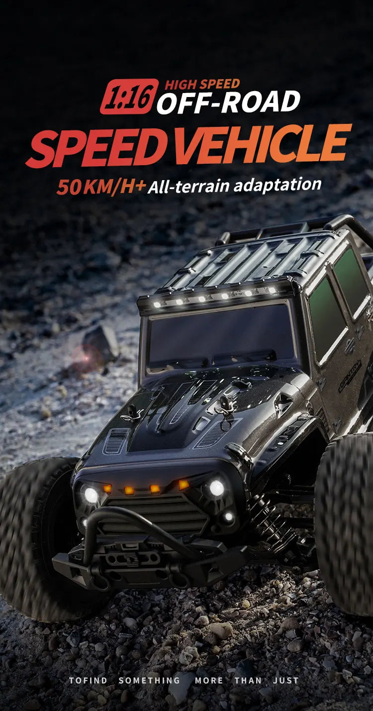 1/16 70KM/H or 50KM/H 4WD RC Car with LED Remote Control Cars High Speed Drift Monster Truck for Kids Vs Wltoys 144001 Toys