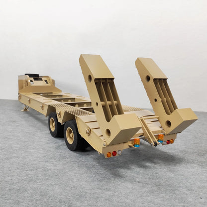 RC Trailer Metal Model Electric Tailgate with Light Suitable for HG P802 Remote Control Tractor 1/12 1/14 Tamiya RC Trailer