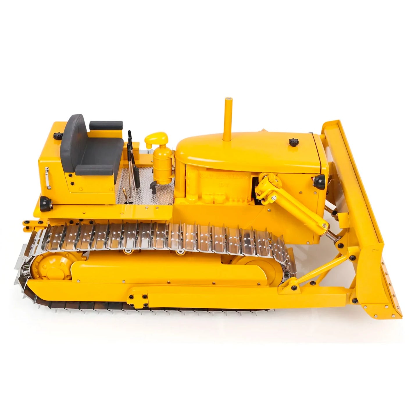 RC Bulldozer D7 1/14 Hydraulic RC Bulldozer Metal Model with Lighting and Sound System RTR Version Remote Control Car Model Toy