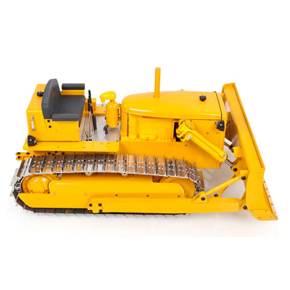 RC Bulldozer D7 1/14 Hydraulic RC Bulldozer Metal Model with Lighting and Sound System RTR Version Remote Control Car Model Toy