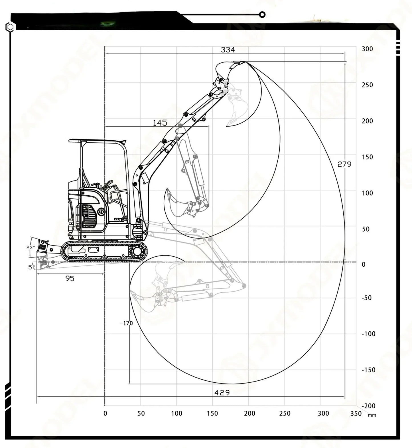 JX E20 RC Hydraulic Excavator 1/14 Remote Control Metal Mini Excavator RTR with Sound System Boy Remote Control Car Model Toy