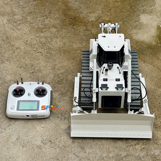 1/14 Hydraulic RC Bulldozer Metal Model RTR Version Brushless Hydraulic Oil Pump Construction Machinery RC Truck Model Toy