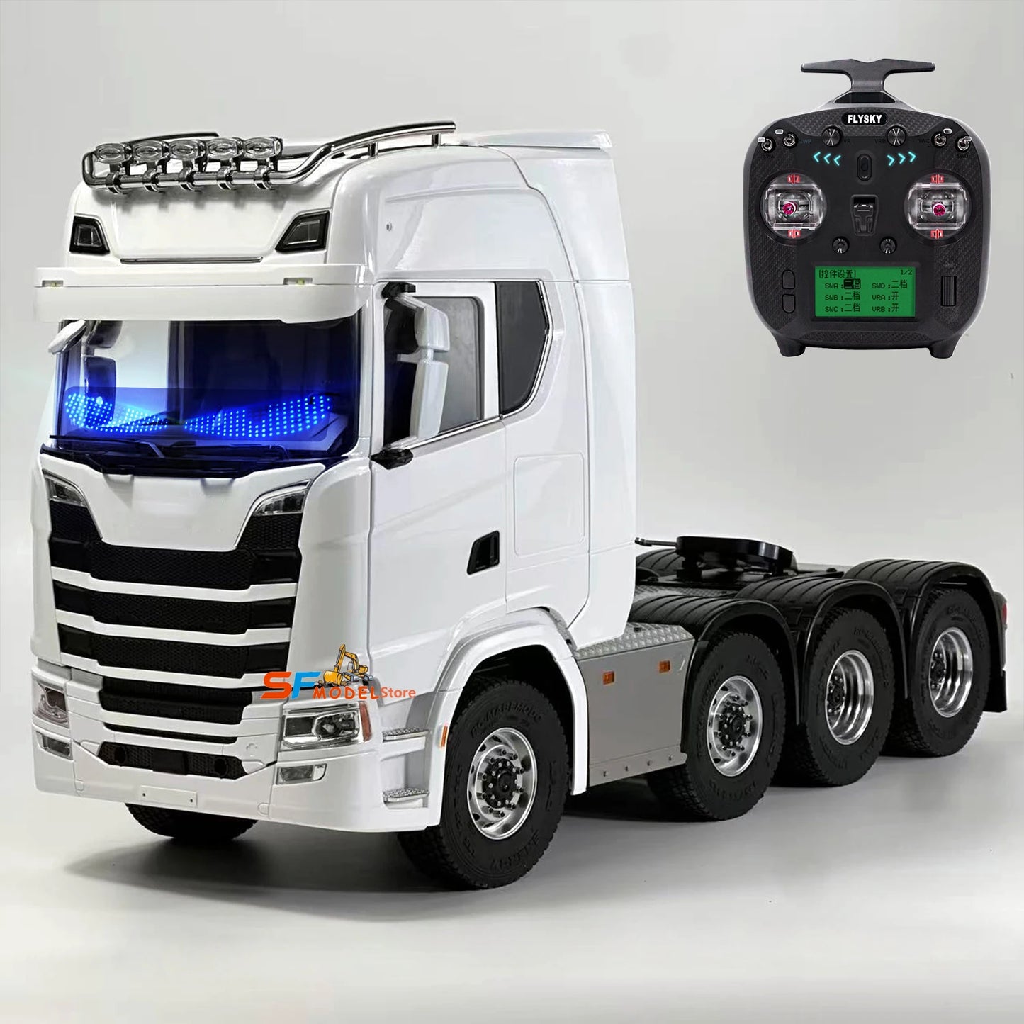 8x8 Upgraded RC Tractor 1/14 Remote Control Trailer Model with Lighting and Sound System Remote Control Truck Toys for Boys