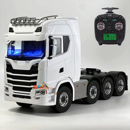 8x8 RC-Traktor-Modell 1:14 mit Fernsteuerung, Anhänger, Beleuchtung und Soundsystem – ein ferngesteuertes LKW-Spielzeug für Jungen 