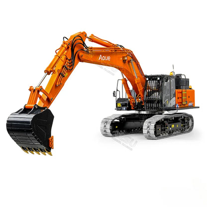LESU ZX490 RC-Bagger 1/14 Hydraulischer RC-Bagger Schwerlast-Metallmodell Aoue ZX490 Ferngesteuerter Bagger Spielzeug für Jungen 