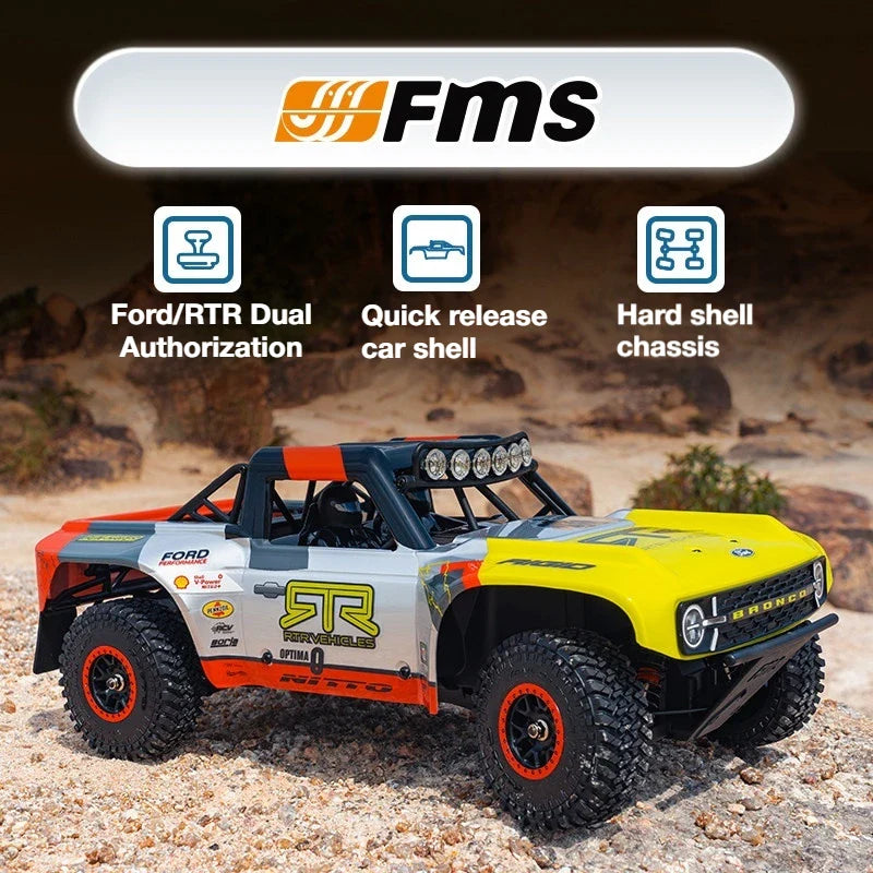 FMS FCS18 1/18 4WD RC Rock Racer - Ford Bronco U4 High-Speed Off-Road Truck RTR