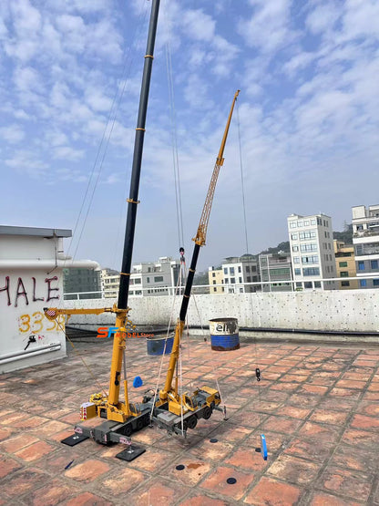 D1050 RC Crane 1/14 3-axis Remote Control Hydraulic Crane Engineering Heavy Machinery Metal Model All Terrain Crane Model Toy