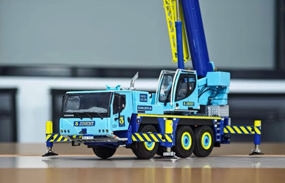 D1050 RC Crane 1/14 3-axis Remote Control Hydraulic Crane Engineering Heavy Machinery Metal Model All Terrain Crane Model Toy