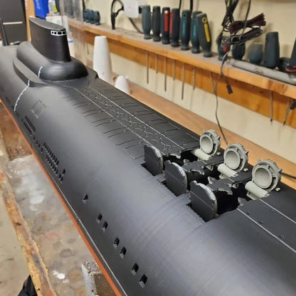 Russian Typhoon-class RC Submarine 1/144 Scale 120CM Submarine Model 3D Printing RTR Version Remote-controlled Ship Model Toy
