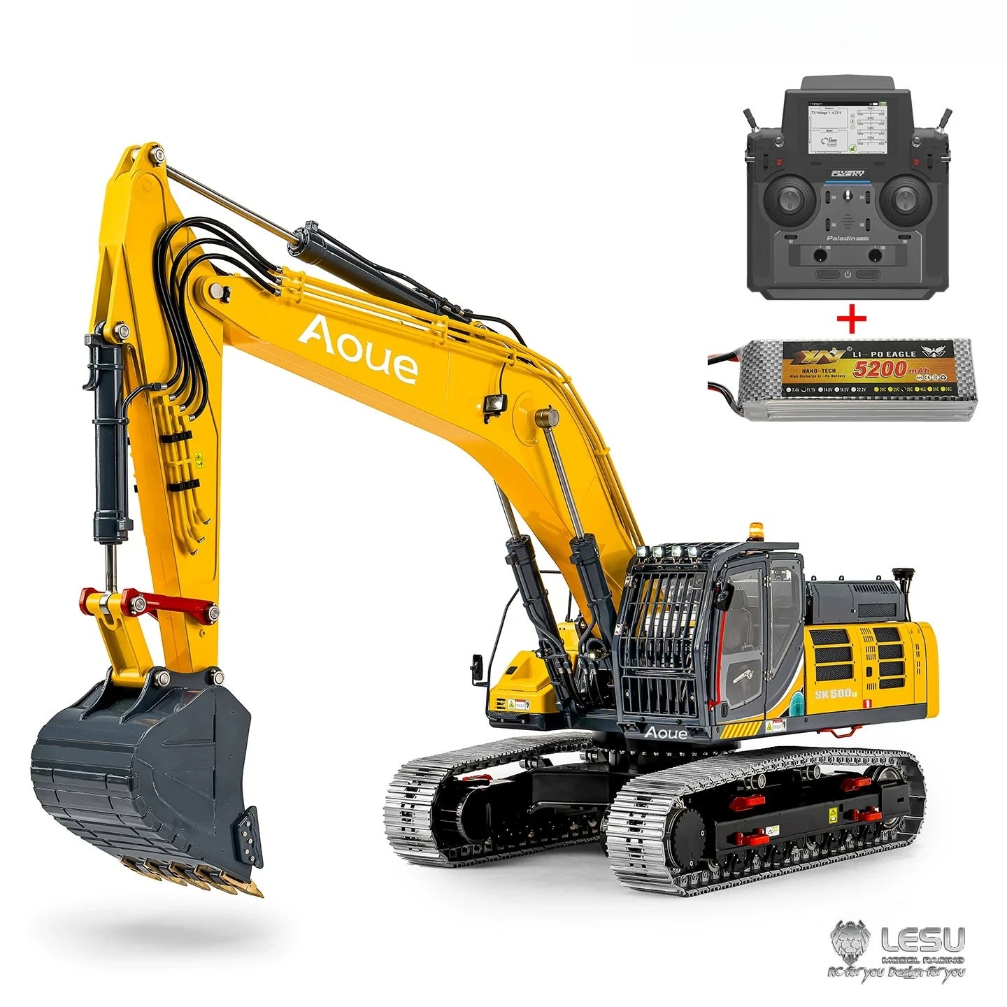 LESU SK500 RC Excavator 1/14 Hydraulic Remote Control Excavator KIT/RTR Version 6-Way Valve Tracked Excavator Metal Model Toy