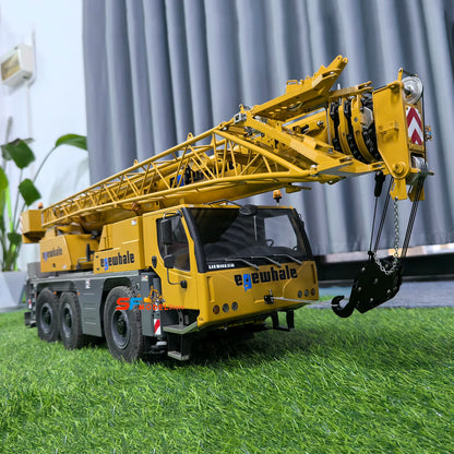 D1050 RC Crane 1/14 3-axis Remote Control Hydraulic Crane Engineering Heavy Machinery Metal Model All Terrain Crane Model Toy
