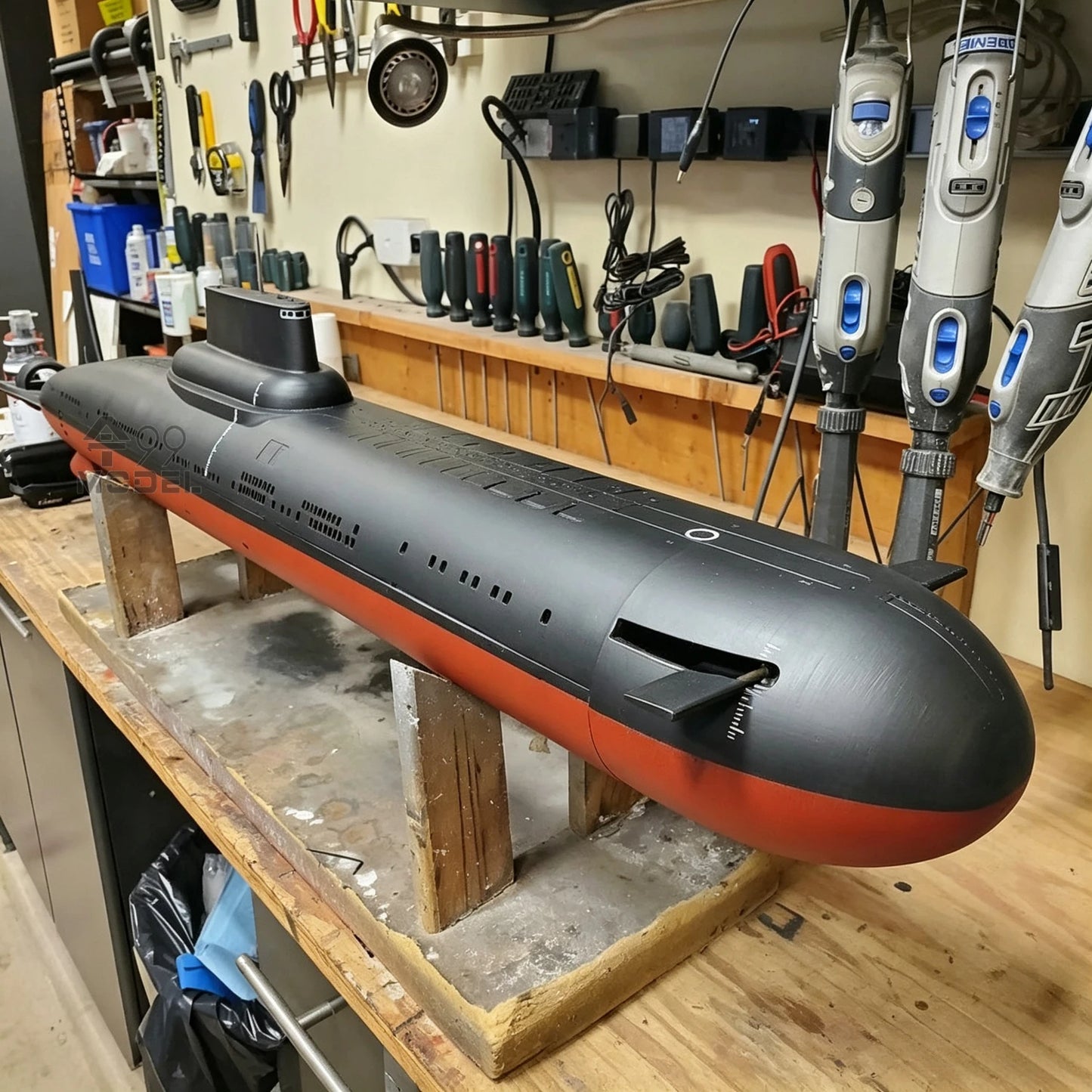 Russian Typhoon-class RC Submarine 1/144 Scale 120CM Submarine Model 3D Printing RTR Version Remote-controlled Ship Model Toy