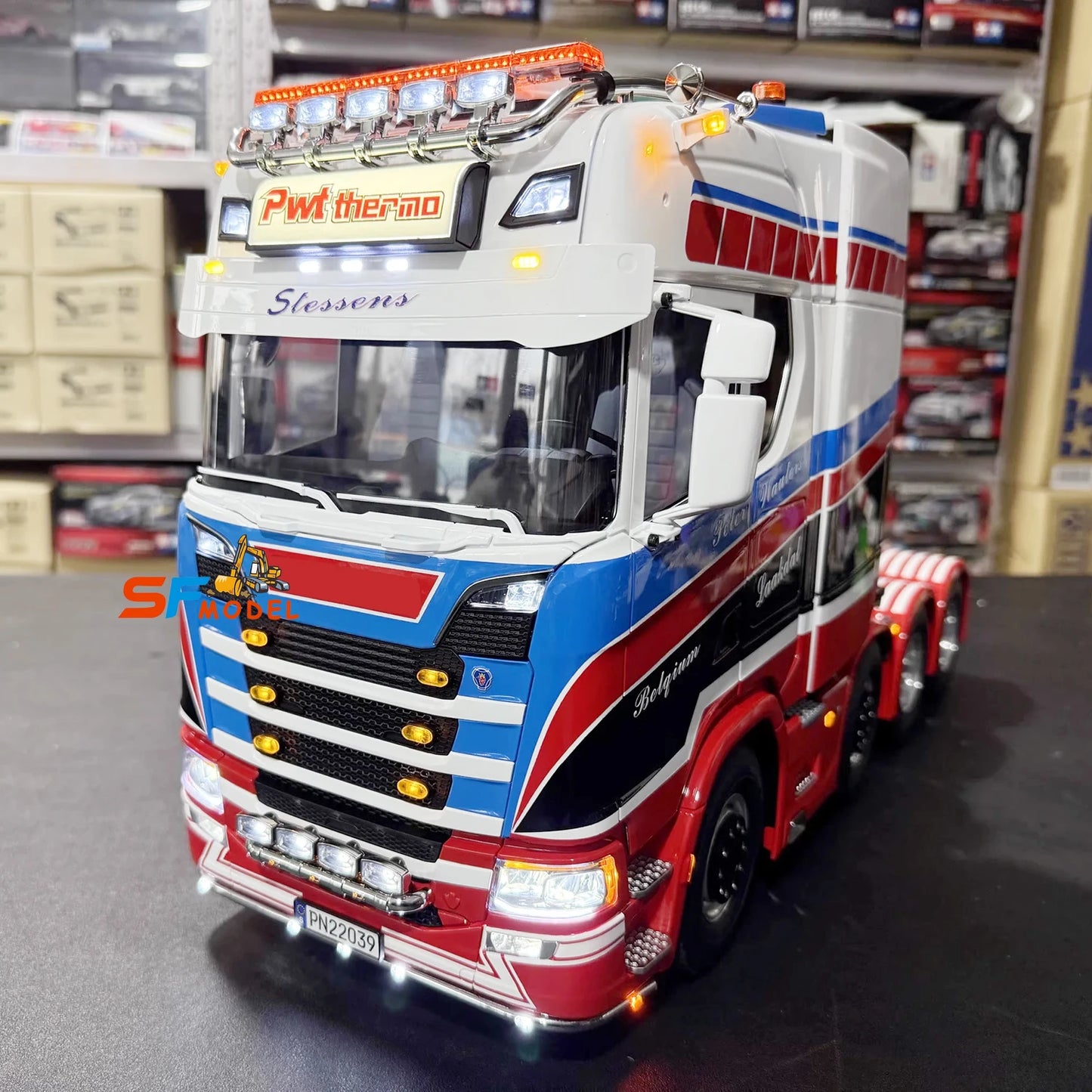 Tamiya 770S RC Truck 1/14 8x4 Remote Control Tractor Metal Model PL18EV Remote Control Boy Remote Control Car Model Toy