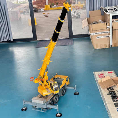 D1050 RC Crane 1/14 3-axis Remote Control Hydraulic Crane Engineering Heavy Machinery Metal Model All Terrain Crane Model Toy