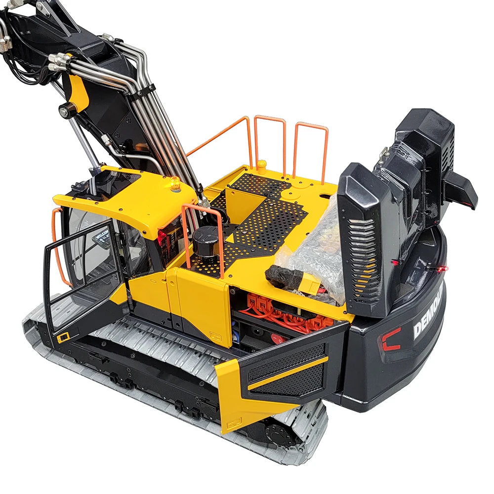 EC380 RC Excavator 1/14 Remote Control Hydraulic Excavator Three-section Arm Crawler Excavator Metal Model Adult Remote Control