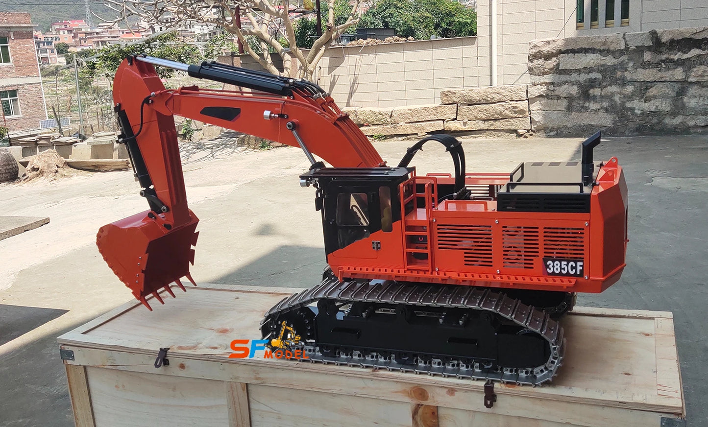 385CF Excavator 1/8 Hydraulic RC Excavator Metal Heavy Engineering Excavator Model Adult Remote Control Car Toy