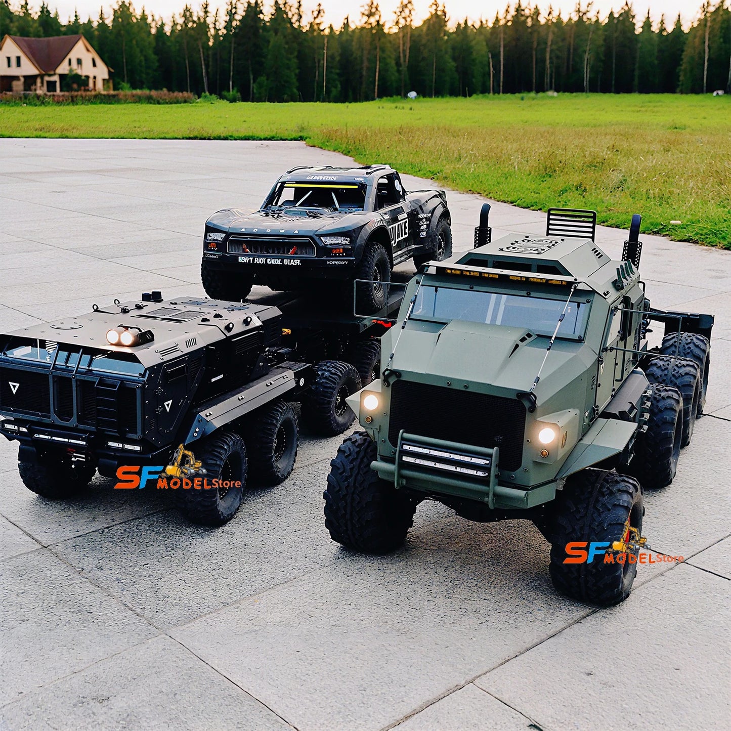 ST8 Heavy Off-road Truck 1/8 RC Off-road Climbing Car RTR with Lighting System Winch High-end Remote Control Car Model Boy Toy