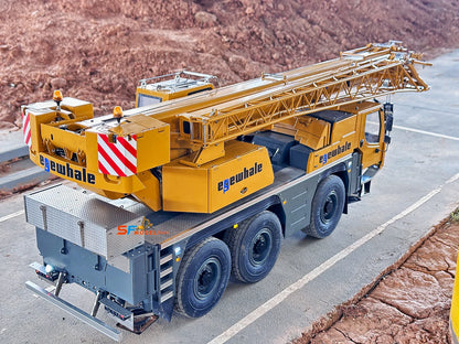 D1050 RC Crane 1/14 3-axis Remote Control Hydraulic Crane Engineering Heavy Machinery Metal Model All Terrain Crane Model Toy