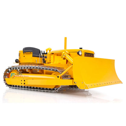 RC Bulldozer D7 1/14 Hydraulic RC Bulldozer Metal Model with Lighting and Sound System RTR Version Remote Control Car Model Toy