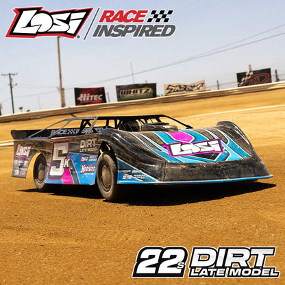 LOSI 1/10 22S 2WD Dirt Oval Late Model RTR Brushless RC Car (LOS-2167)