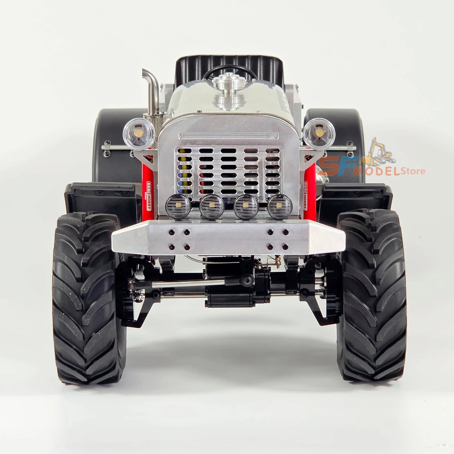Metal RC Tractor Climbing Car Model RTR Version with 2-speed Gearbox Motor Winch CNC Metal Remote Control Car Model Toy 2026 New