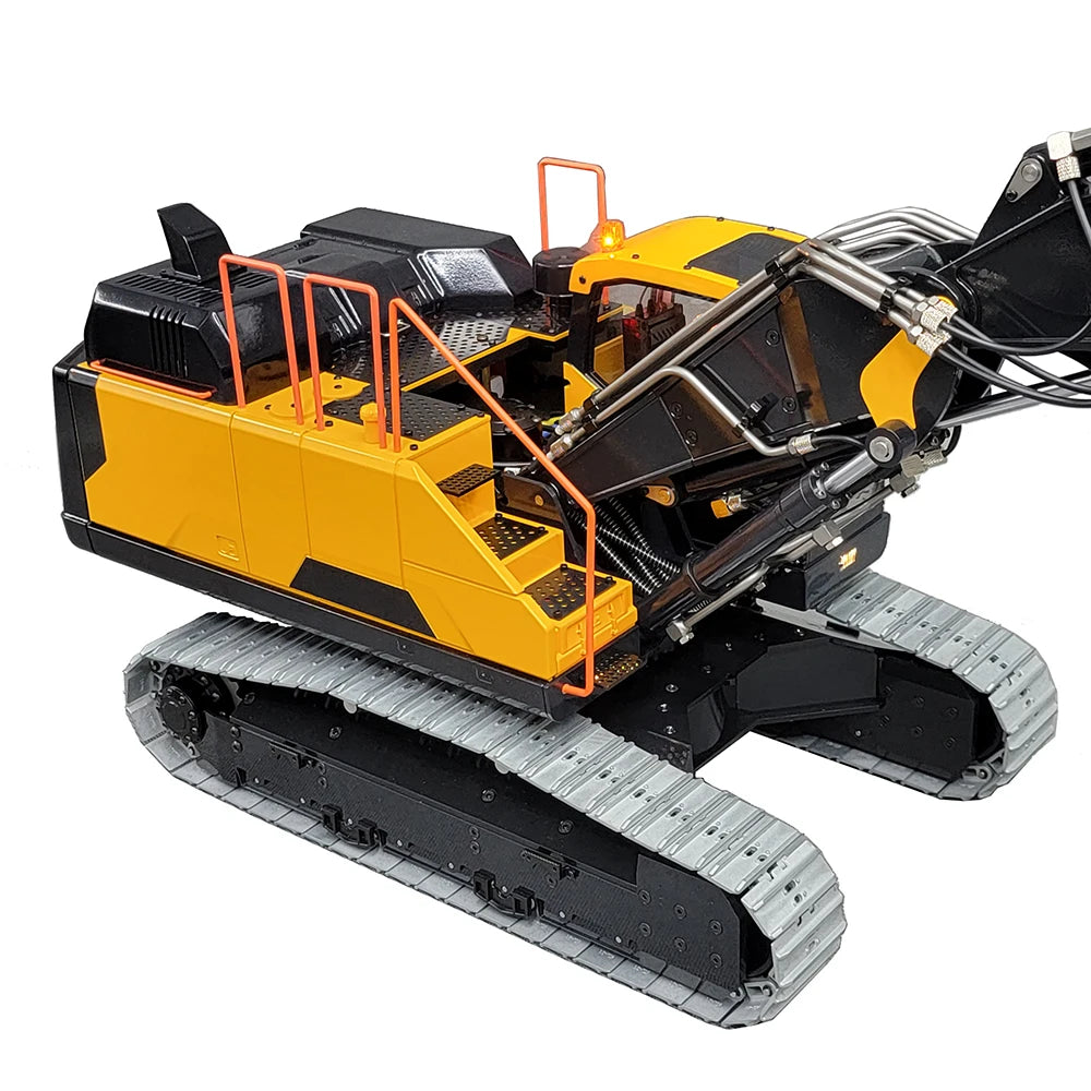 EC380 RC Excavator 1/14 Remote Control Hydraulic Excavator Three-section Arm Crawler Excavator Metal Model Adult Remote Control