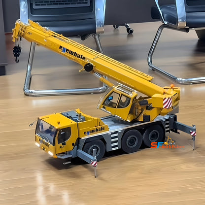 D1050 RC Crane 1/14 3-axis Remote Control Hydraulic Crane Engineering Heavy Machinery Metal Model All Terrain Crane Model Toy
