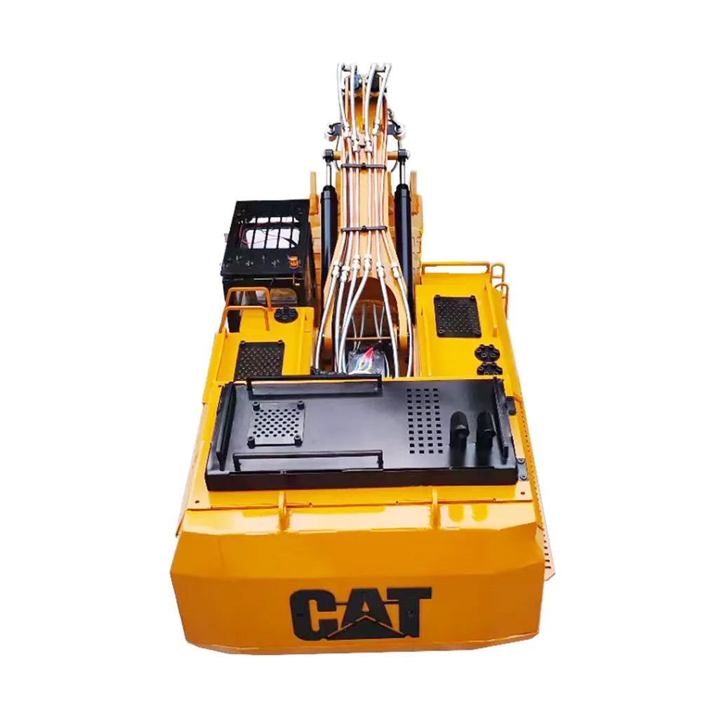 Free Shipping CAT 390D 1/8 RC Hydraulic Excavator Metal Twin Cylinder Heavy Duty Mining Custom Excavator Model Toy