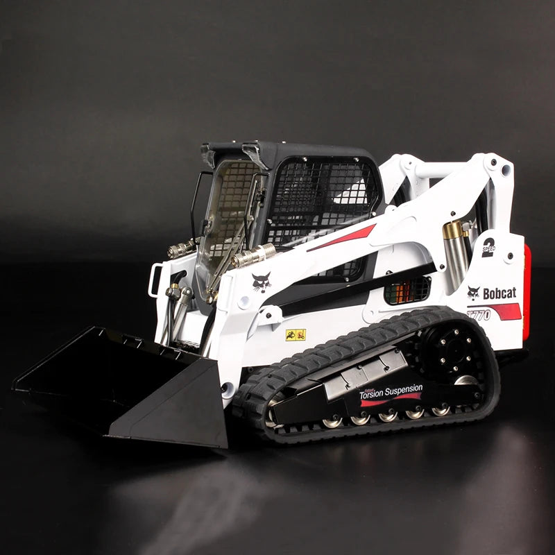 Free Shipping SM770 Bobcat Loader 1/14 RC Crawler Metal Hydraulic Skid Steer Loader RTR Bobcat Engineering Vehicle Model Boy Toy Gift