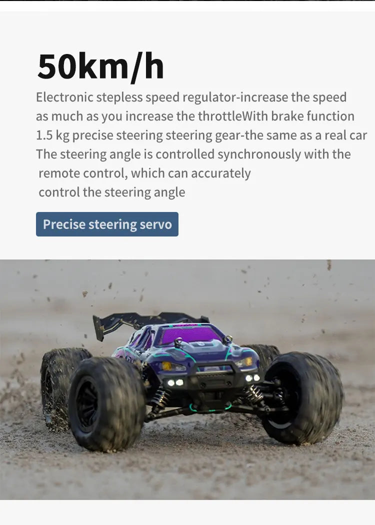 1/16 70KM/H or 50KM/H 4WD RC Car with LED Remote Control Cars High Speed Drift Monster Truck for Kids Vs Wltoys 144001 Toys